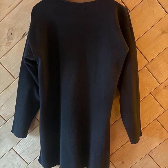 Long Black United Knitwear Cardigan Sweater size Small - Picture 2 of 7